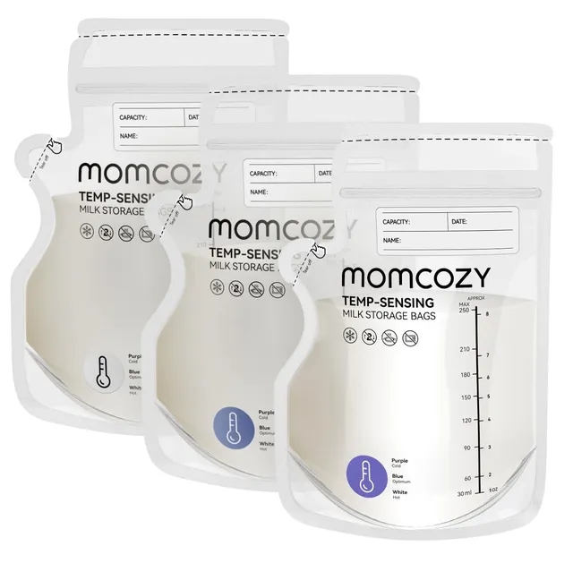 momcozy-easy-pour-breastmilk-storage-bags-8oz-temp-sensing-color-change-120-coun image 1