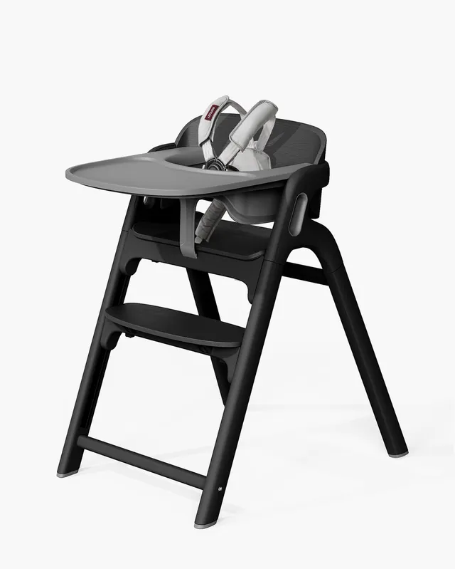 momcozy-dinerpal-black-high-chair-compact-adjustable-easy-to-clean-baby-feeding- image 1