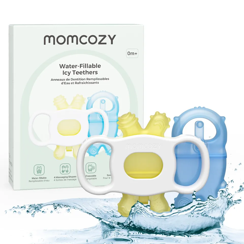 momcozy-baby-teether-toys-food-grade-silicone-water-fillable-cold-relief-dual-he image 1