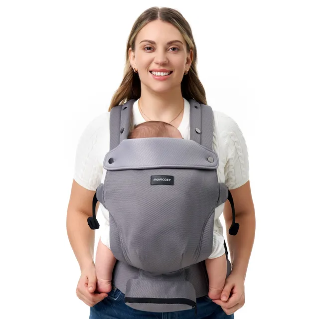 momcozy-baby-carrier-with-sunshield-purplish-grey image 1