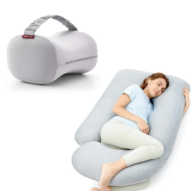 momcozy-pregnancy-pillows-knee-pillow-for-side-sleepers-with-cooling-cover image 1
