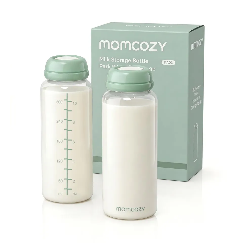 momcozy-natural-baby-bottle-12oz-narrow-neck-breast-milk-storage-bottles-bpa-fre image 1