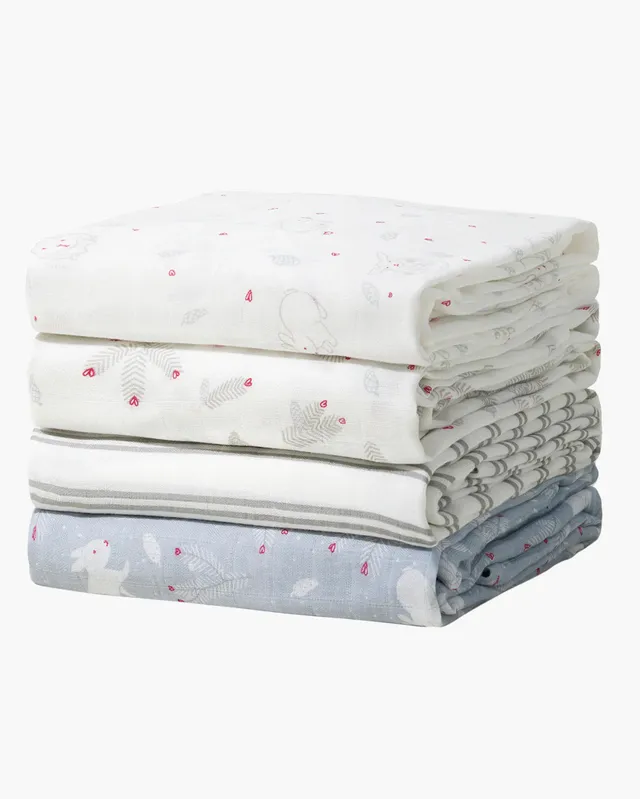 momcozy-softness-swaddle-blankets-lovely-rabbit-4-pack image 1