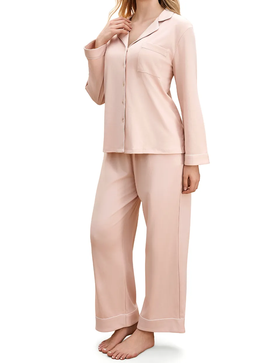 momcozy-postpartum-soft-cotton-nursing-pajama-set image 1