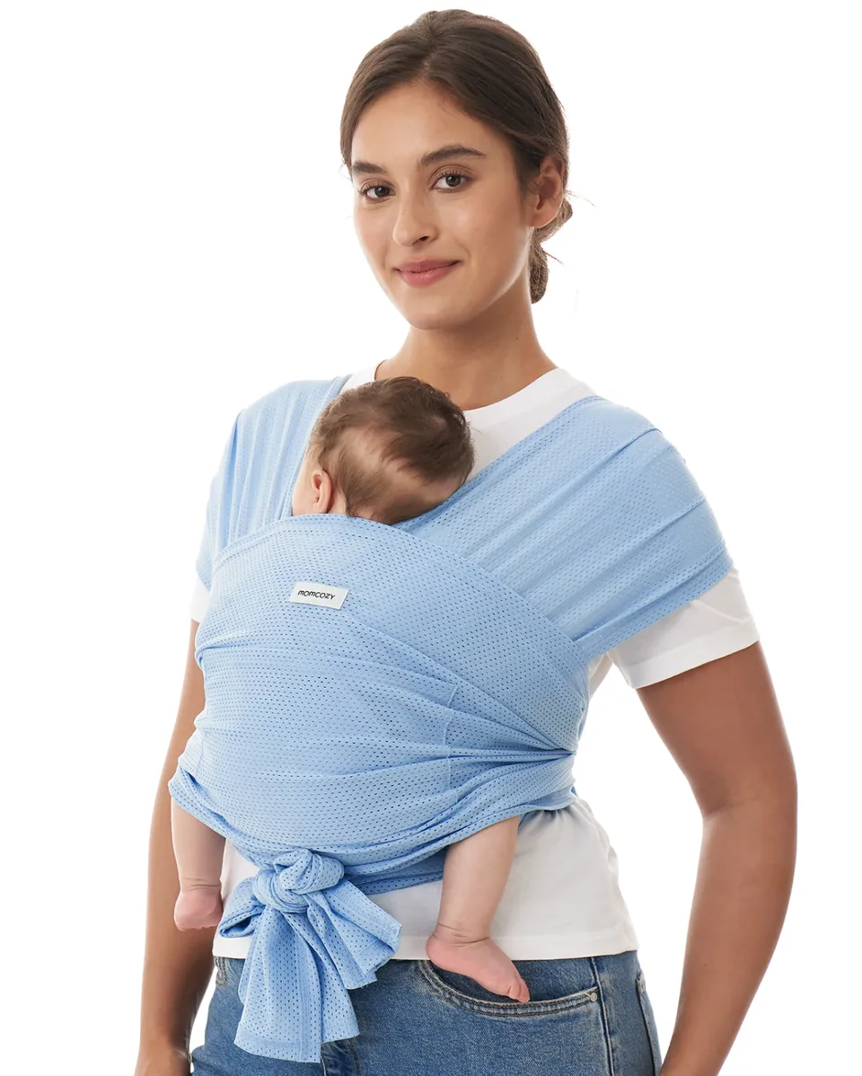momcozy-blue-mesh-baby-wrap image 1