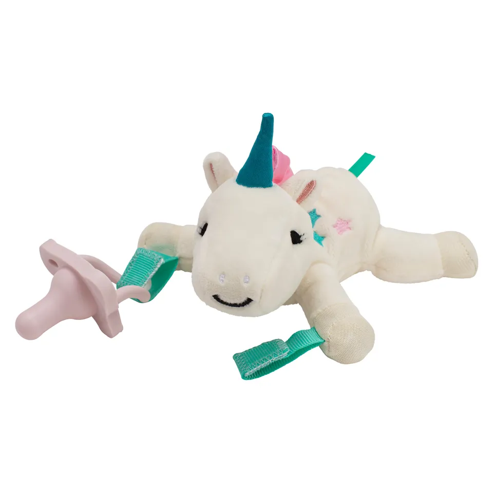dr-brown-s-lovey-pacifier-and-teether-holder-with-happypaci-pacifier-unicorn image 1