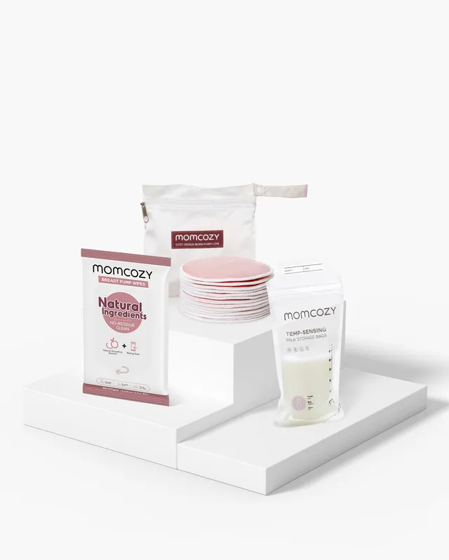 momcozy-pumping-essentials-bundle-reusable-breast-pads-milk-storage-bags-breast- image 1