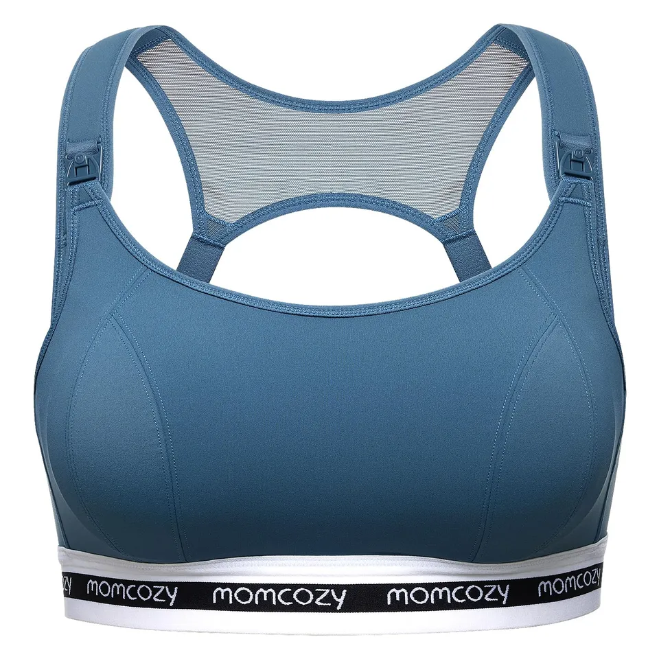 momcozy-nursing-bras-for-breastfeeding-fb011-low-impact-sports-bra-padded-wirele image 1