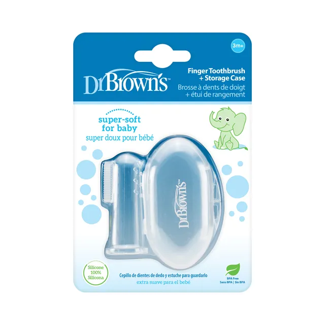dr-brown-s-silicone-finger-toothbrush-and-storage-case-1-pack image 1