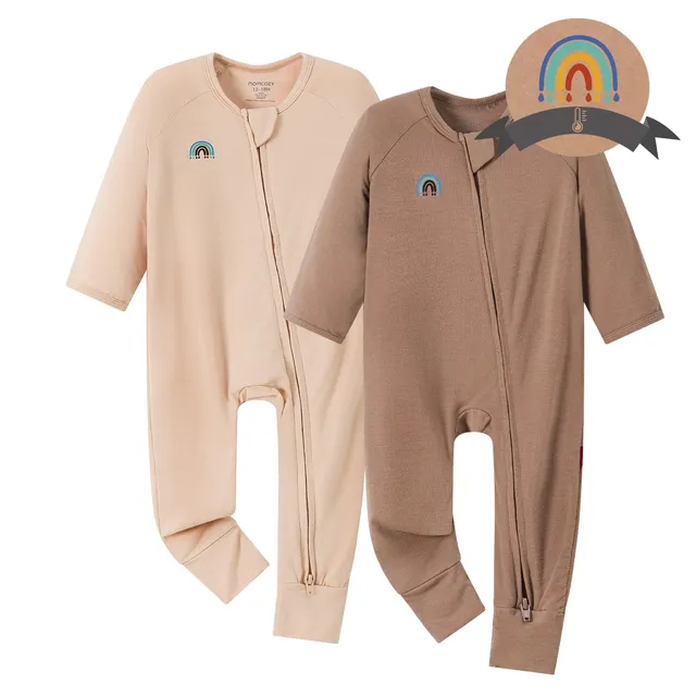 momcozy-unisex-baby-pajamas-2-pack-bamboo-viscose-footies image 1