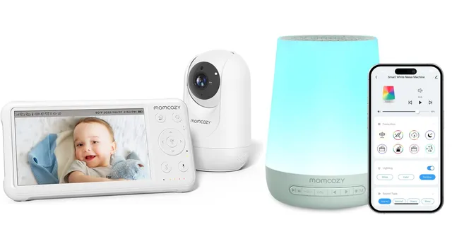 momcozy-baby-sound-machine-with-1080p-5-5-hd-video-baby-monitor-camera image 1