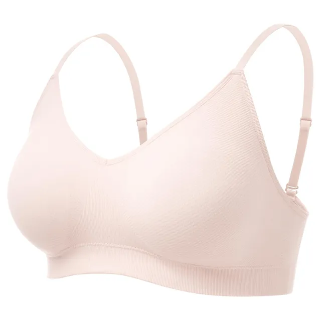 momcozy-seamless-v-neck-wireless-nursing-bra-for-breastfeeding-sleep-maternity-b image 1