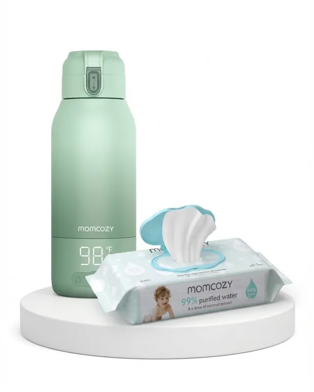 momcozy-portable-breast-milk-water-warmer-99-water-wipes-set-bundle-for-on-the-g image 1