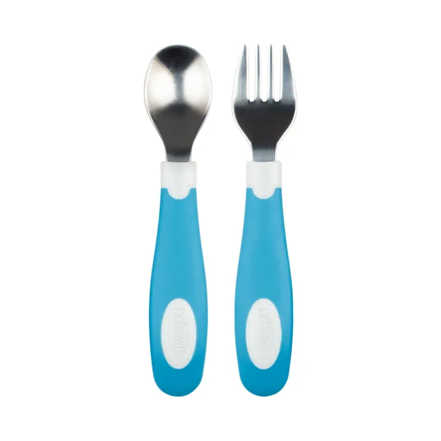 dr-brown-s-designed-to-nourish-soft-grip-spoon-and-fork image 1