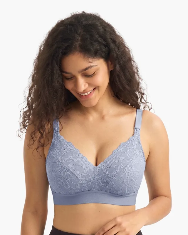 momcozy-upgraded-soft-lace-nursing-bra-v-neck image 1