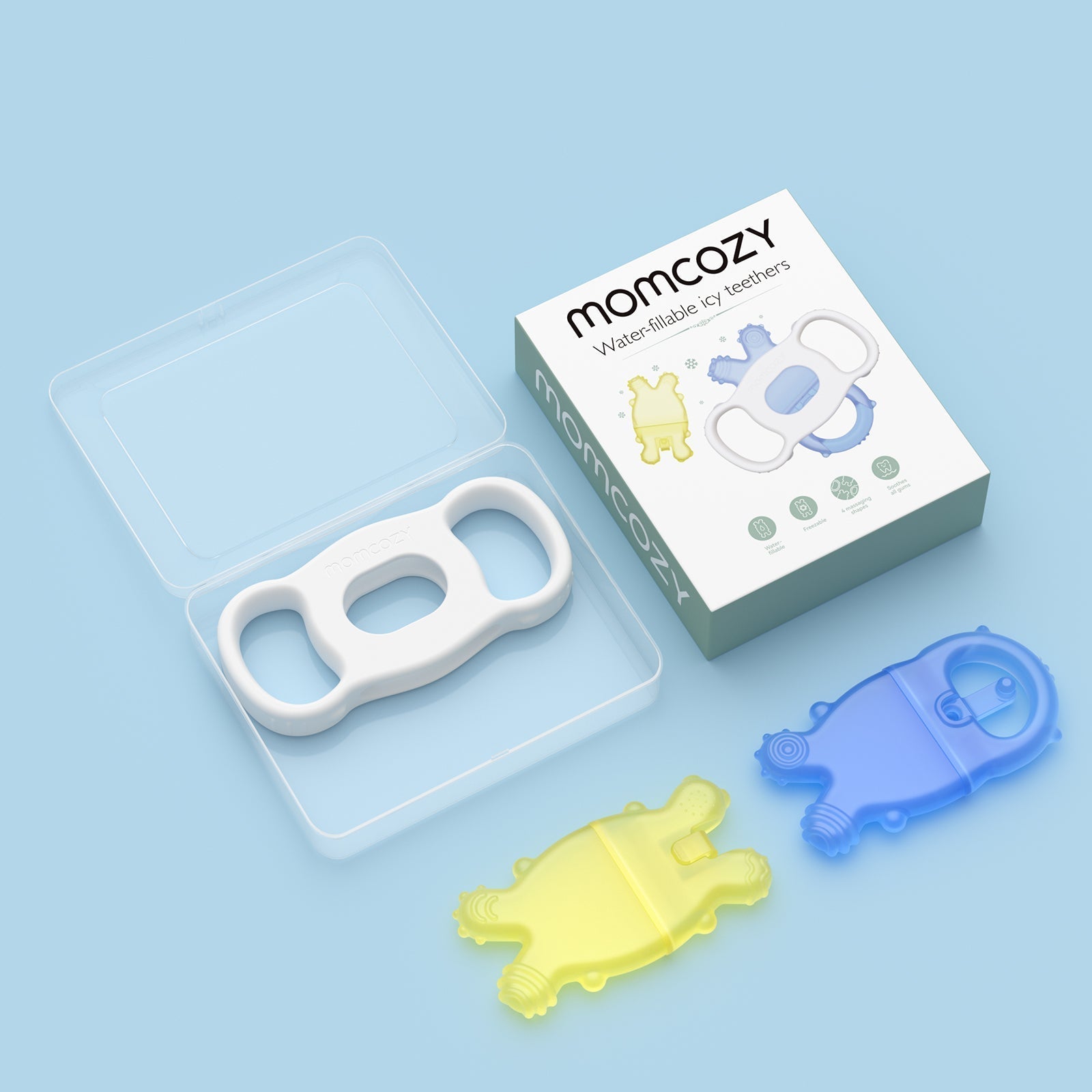 momcozy-water-fillable-teether-blue-and-yellow-2-pcs image 4