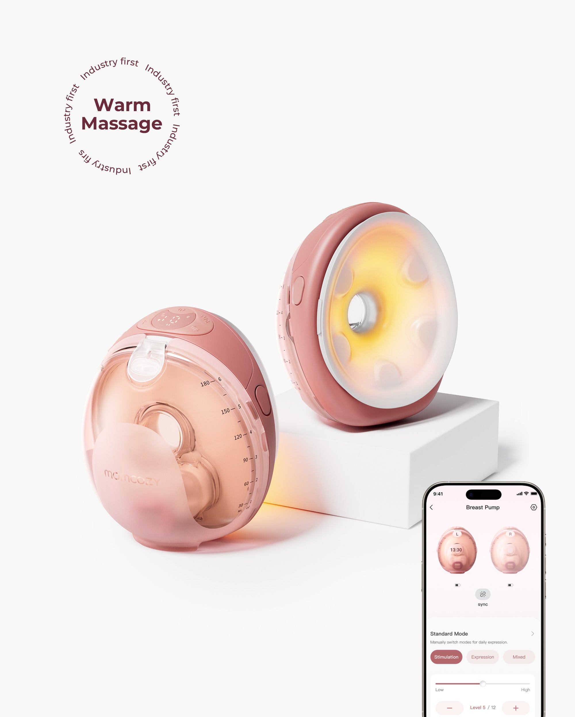 momcozy-wellness-1-warm-massage-wearable-breast-pump-w1 image 1