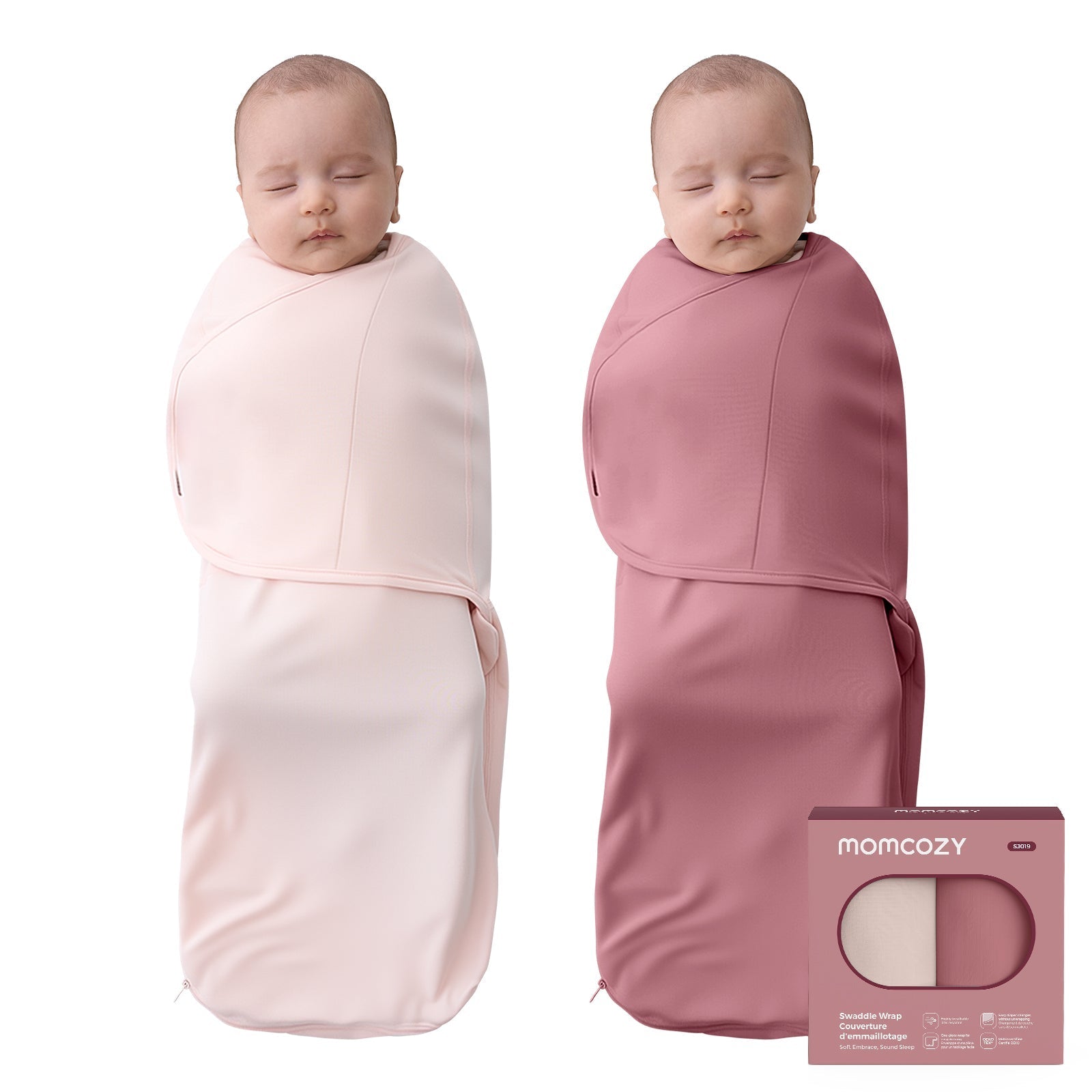 momcozy-baby-sleep-sack-1-5-tog-easy-swaddle-wrap-for-0-3m-bundle image 2