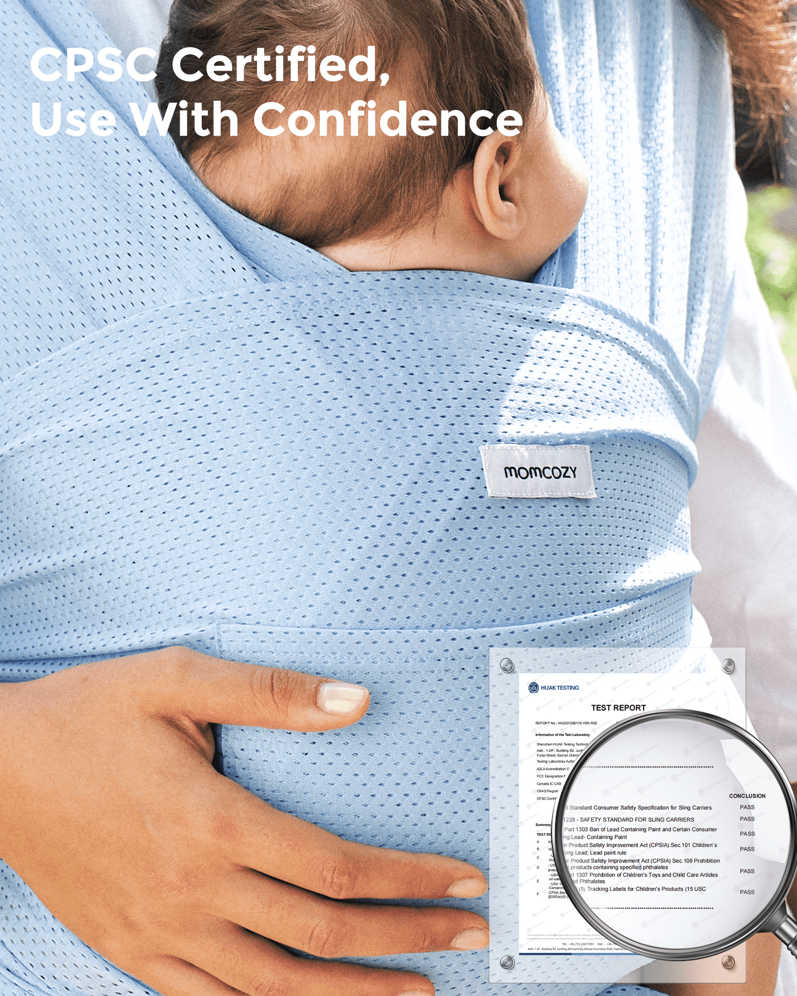 momcozy-blue-mesh-baby-wrap image 5