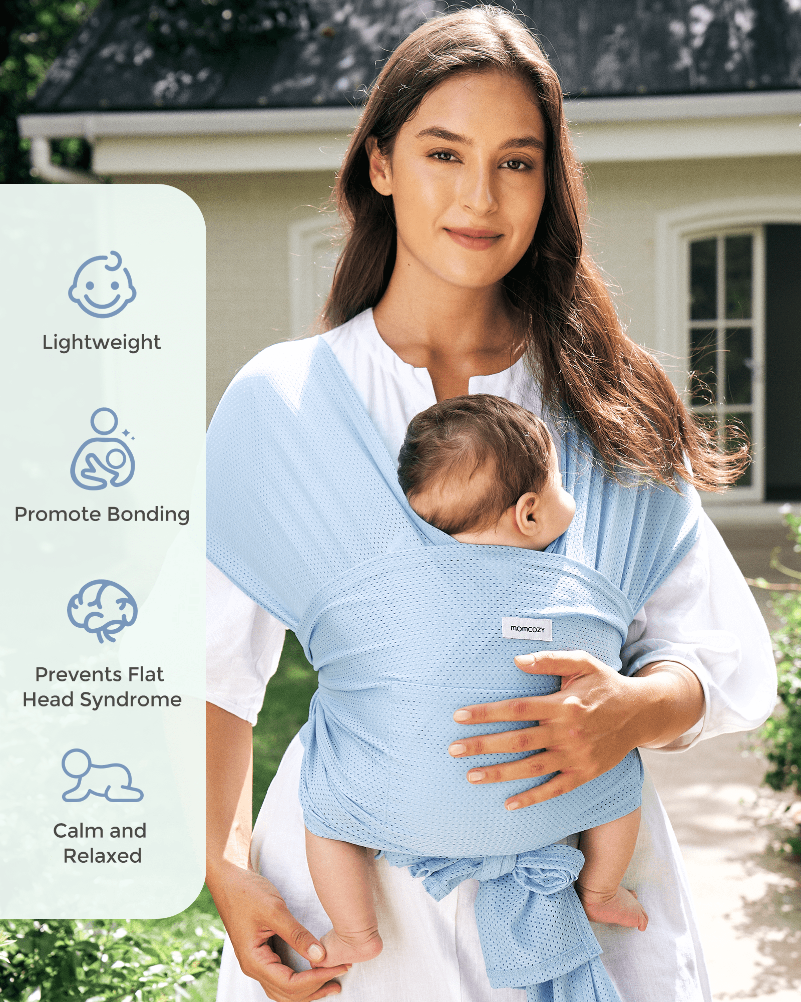 momcozy-blue-mesh-baby-wrap image 3