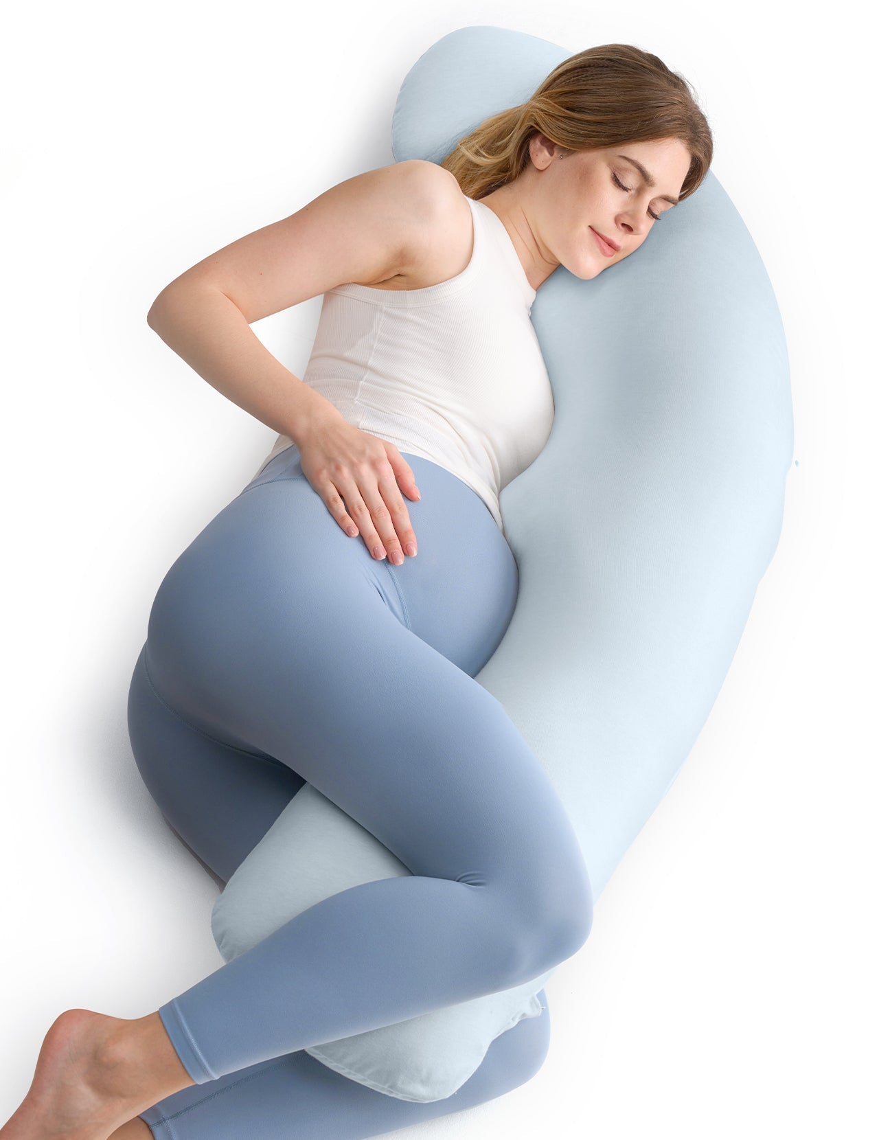 momcozy-j-shaped-maternity-body-pillow-for-full-body-support image 2