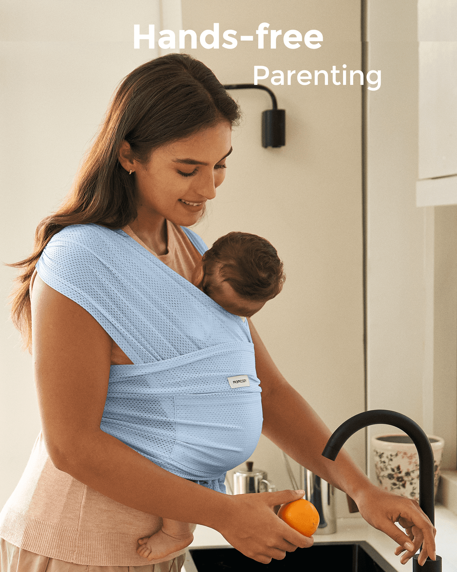 momcozy-blue-mesh-baby-wrap image 8