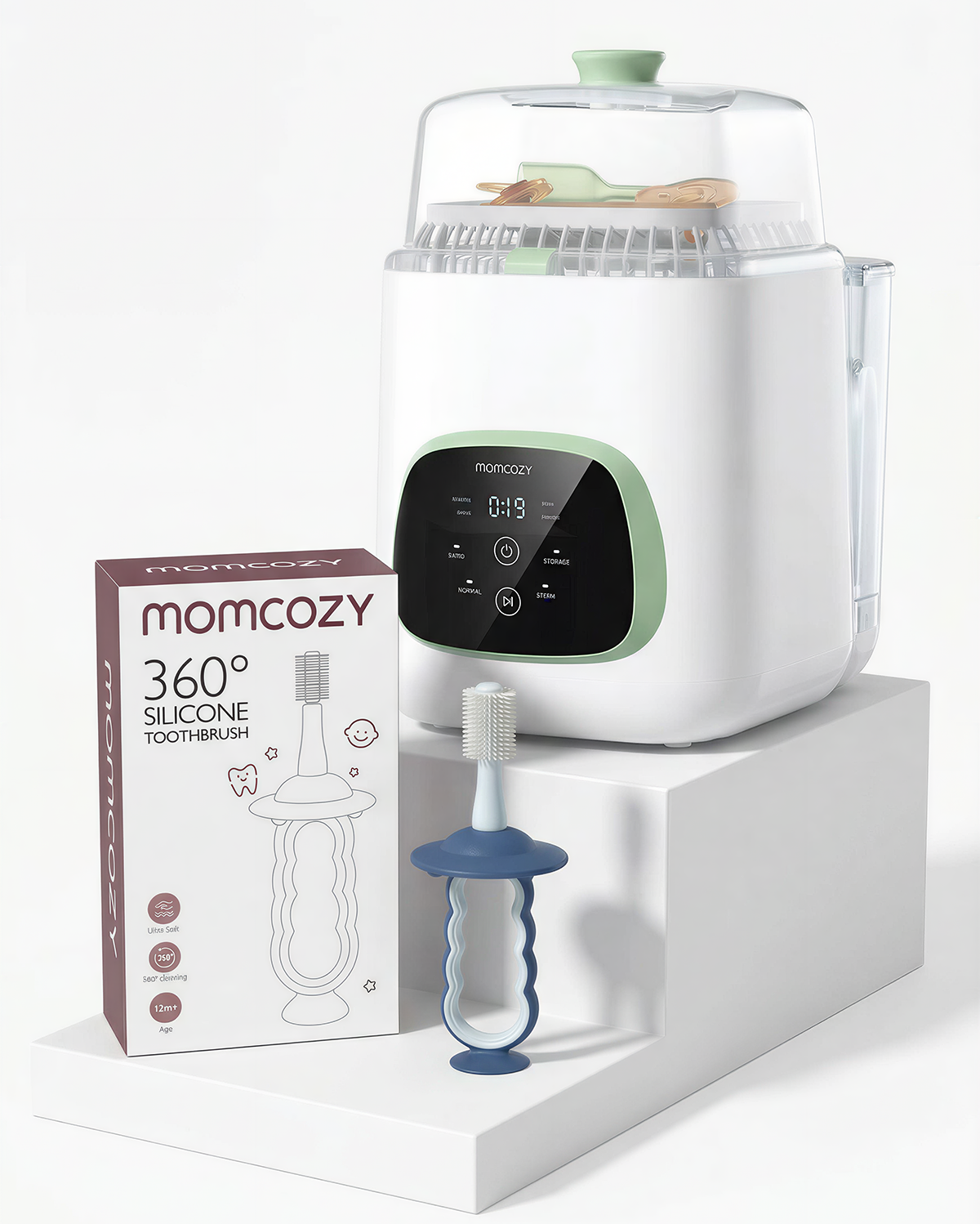 momcozy-feeding-oral-care-bundle-kleanpal-pro-bottle-washer-and-baby-toothbrush image 1