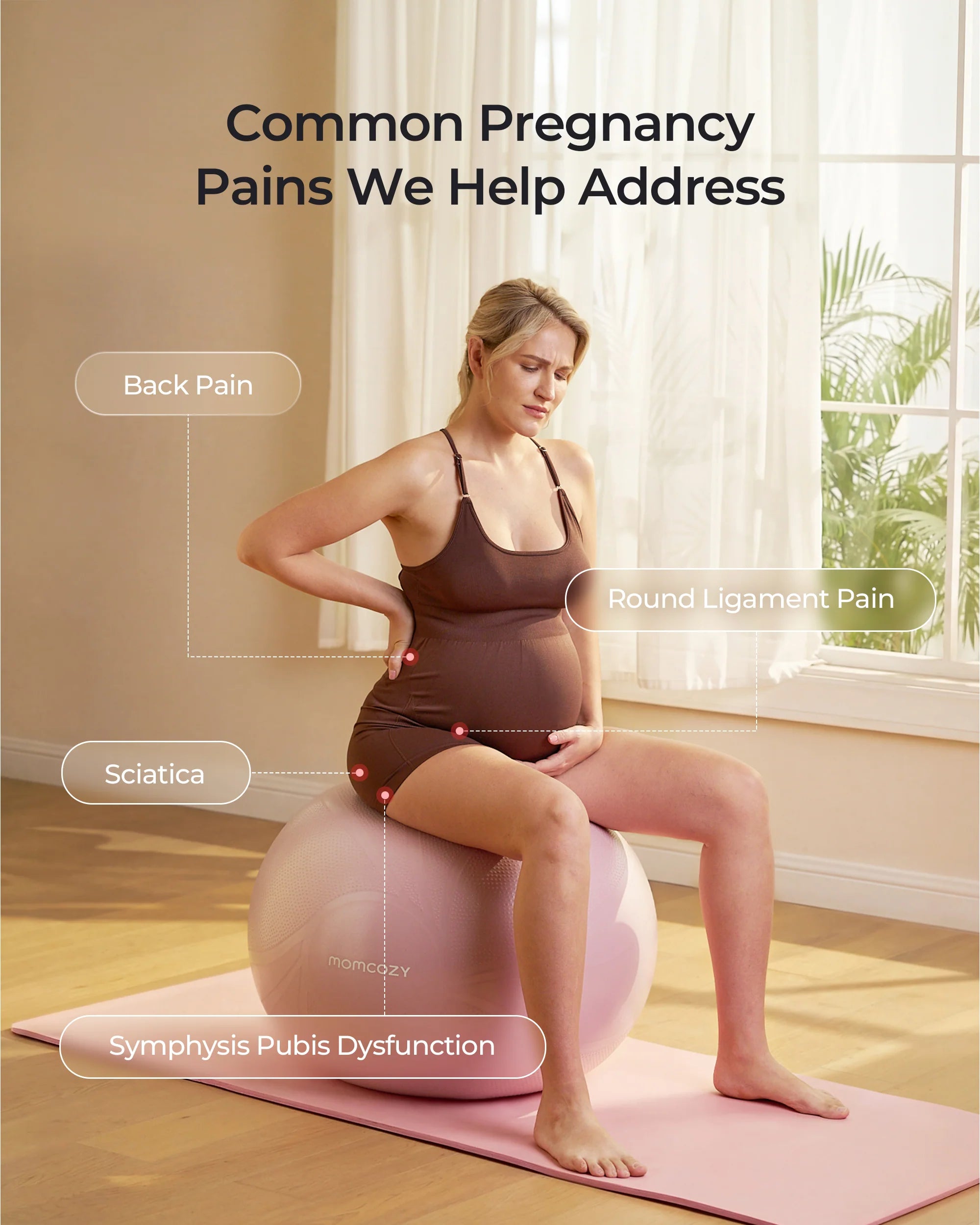 momcozy-ergonest-maternity-belly-band-birthease-maternity-ball-bundle image 6