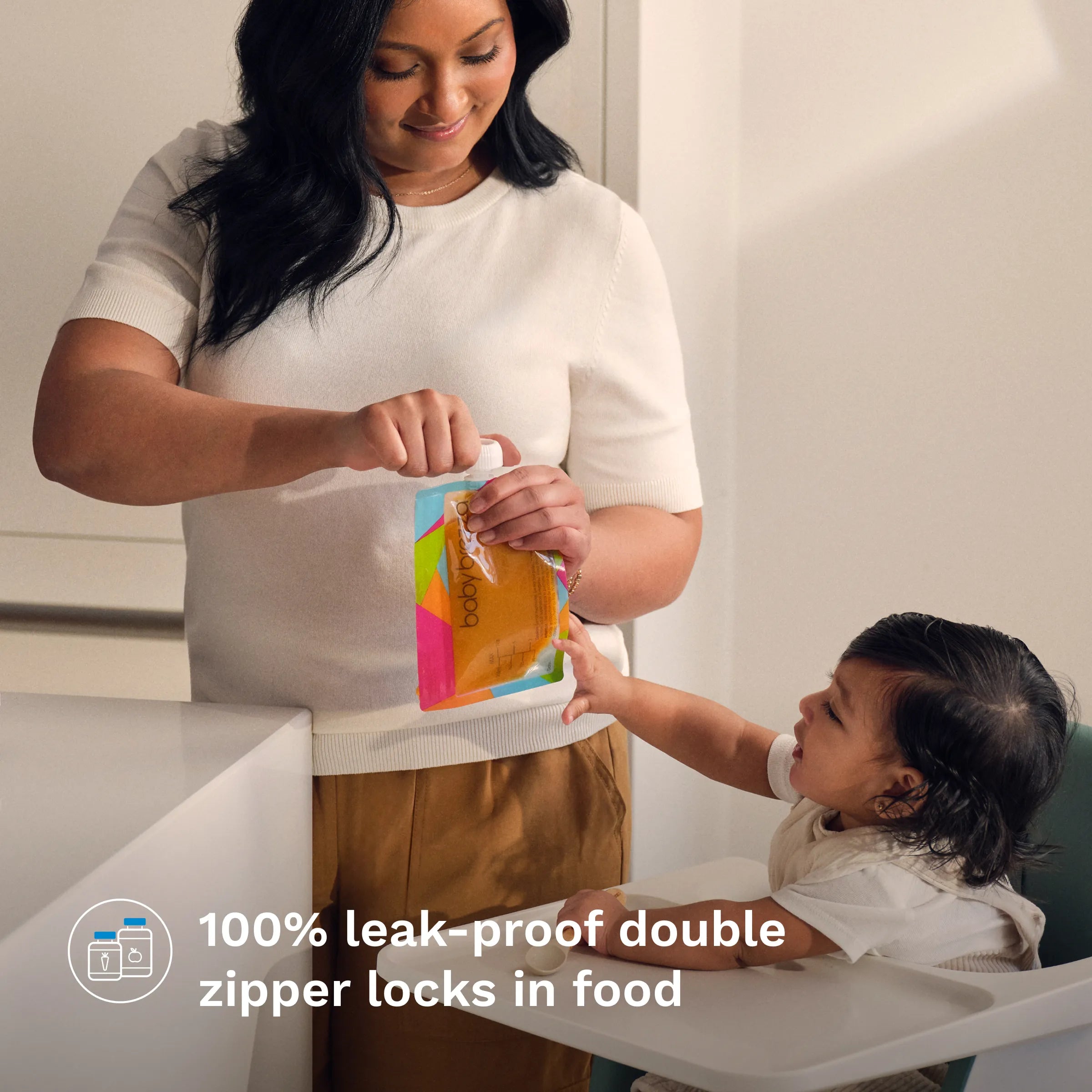 baby-brezza-reusable-baby-food-pouches-10-pack-with-filling-funnel-bpa-free-dish image 5