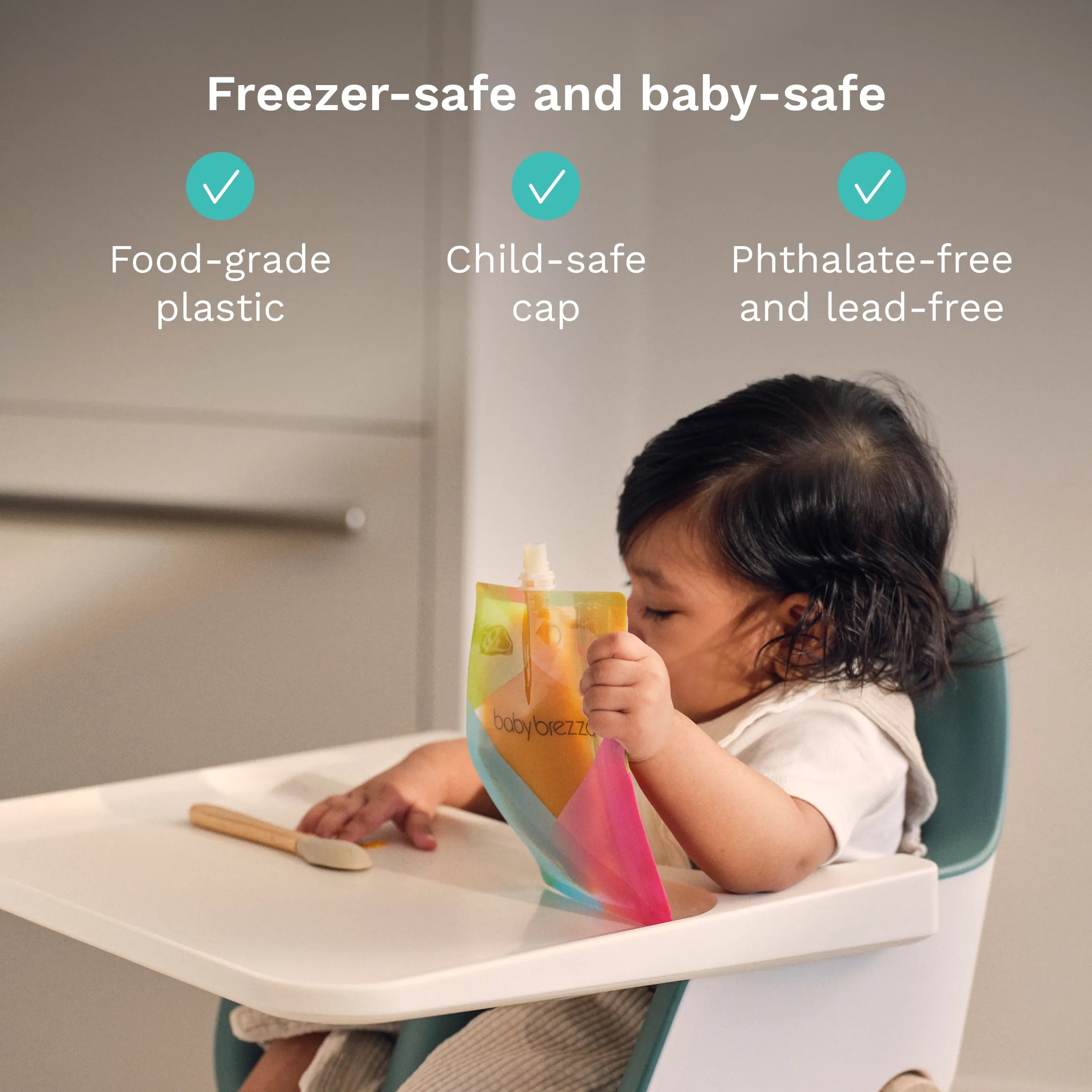 baby-brezza-reusable-baby-food-pouches-10-pack-with-filling-funnel-bpa-free-dish image 8