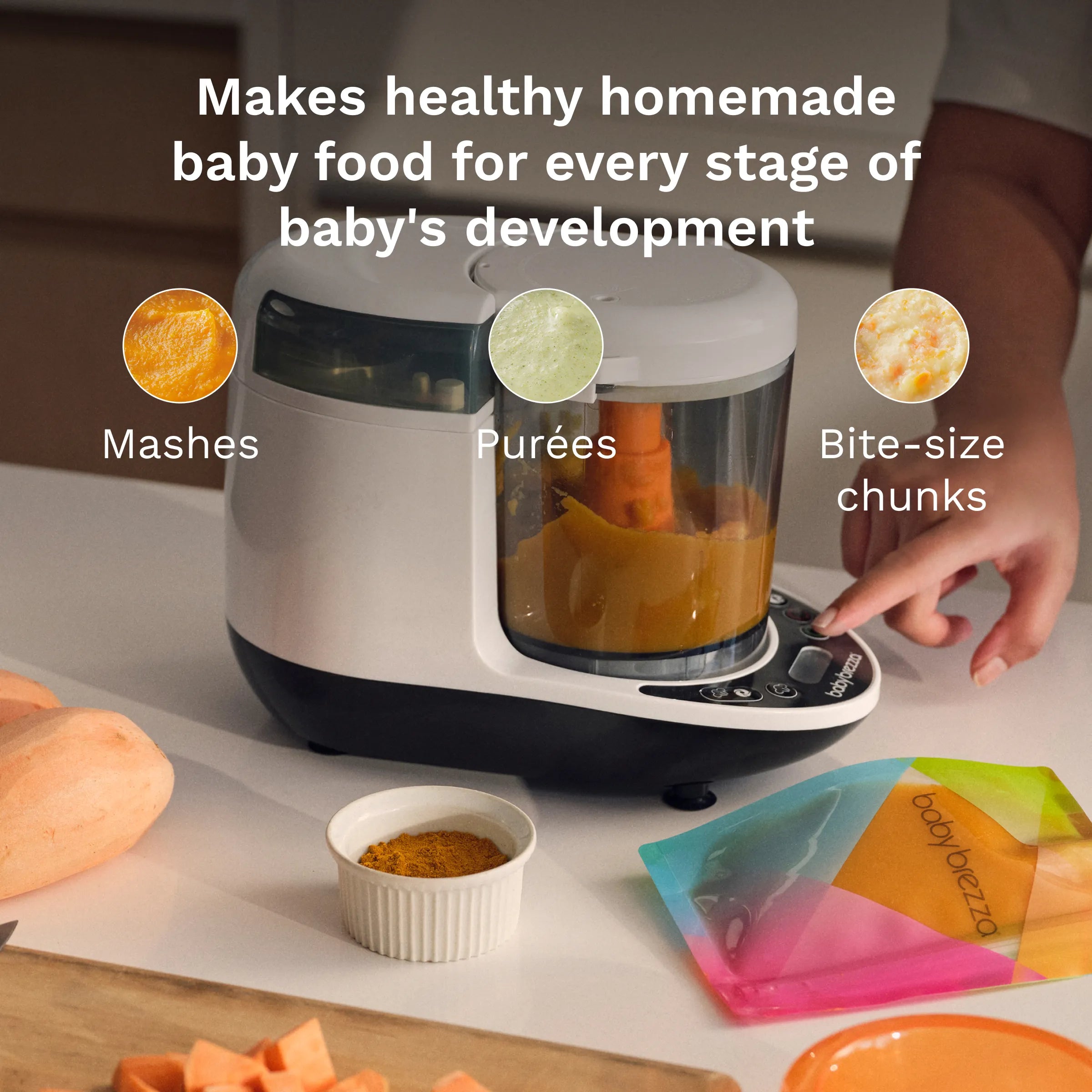 baby-brezza-one-step-baby-food-maker-deluxe-3-in-1-steamer-blender image 4