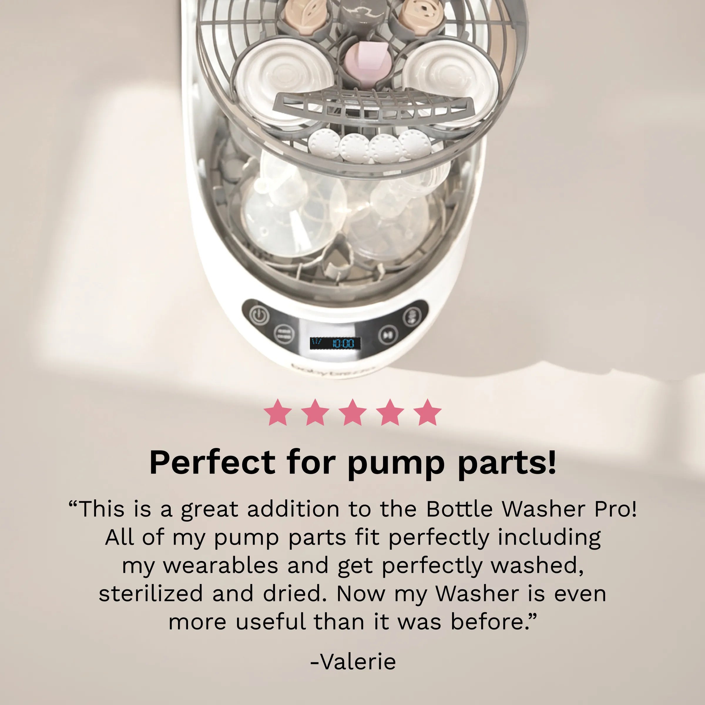 baby-brezza-bottle-washer-pro-breast-pump-parts-rack-system-top-rack-bottom-rack image 6