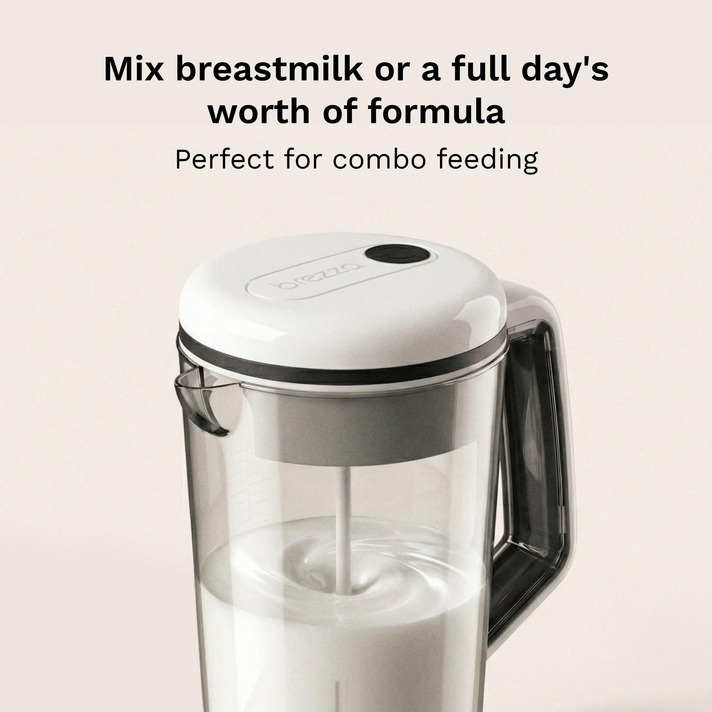 baby-brezza-breastmilk-and-formula-portable-mixer-pitcher-28-oz-hands-free-mixin image 3