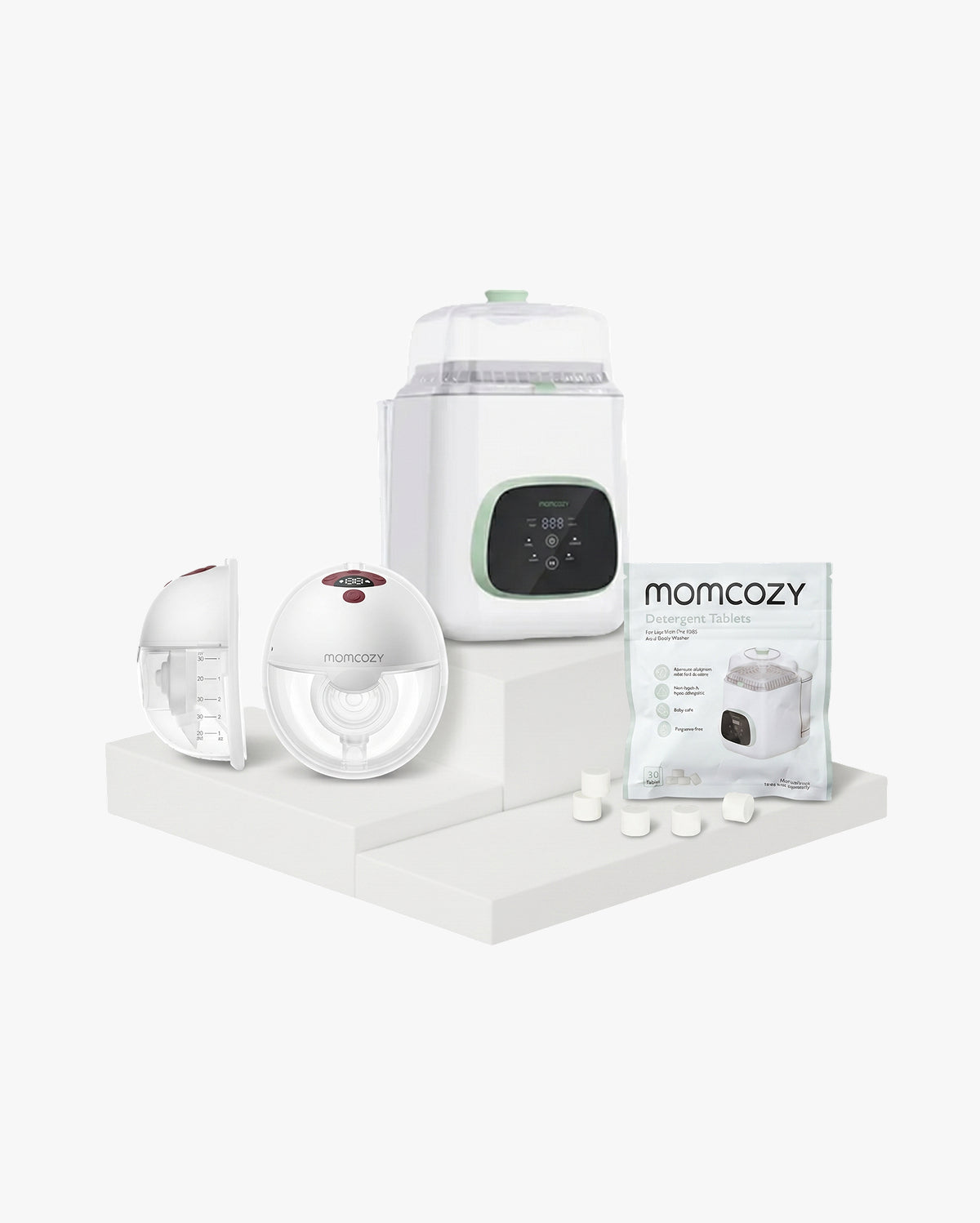 momcozy-pump-clean-bundle-m5-smart-breast-pump-and-bottle-washer-and-washing-blo image 1