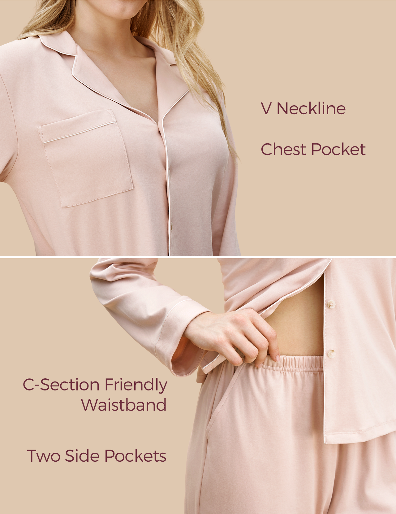 momcozy-postpartum-soft-cotton-nursing-pajama-set image 3