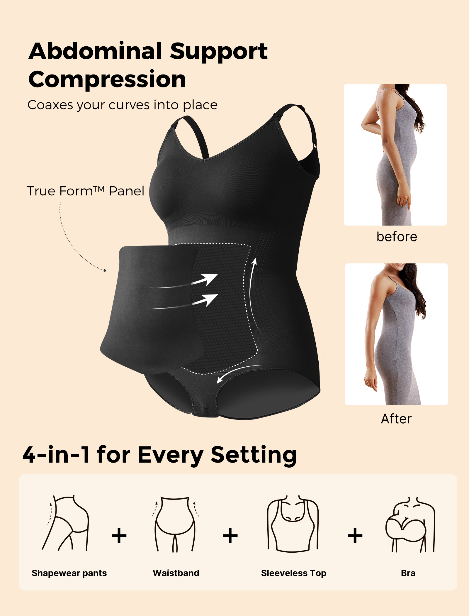 momcozy-shapewear-bodysuit-postpartum-daily-dress-high-compression-control image 5