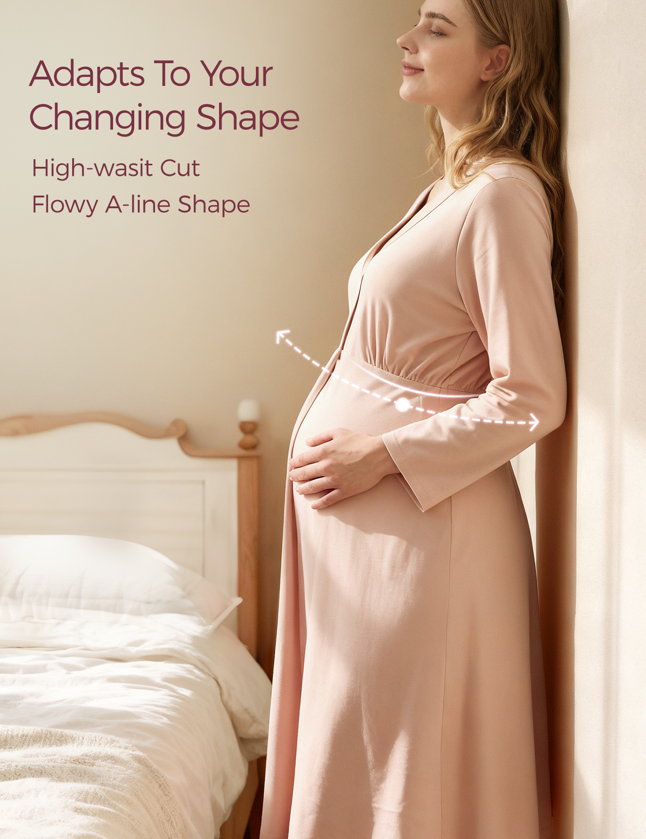 momcozy-women-s-nursing-maternity-nightgown-for-breastfeeding-soft-breathable-bu image 8