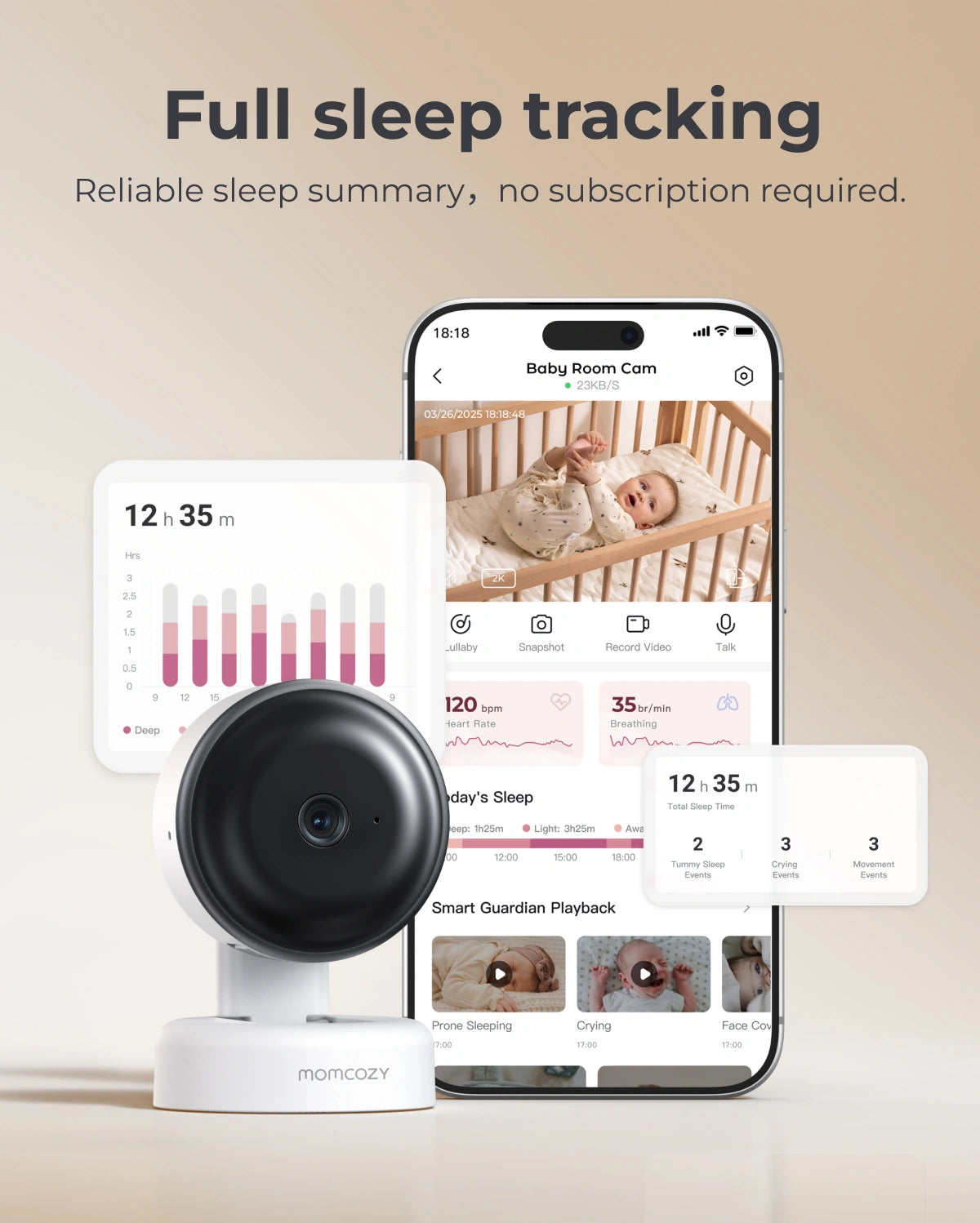 momcozy-contact-free-smart-baby-monitor-bm08 image 4