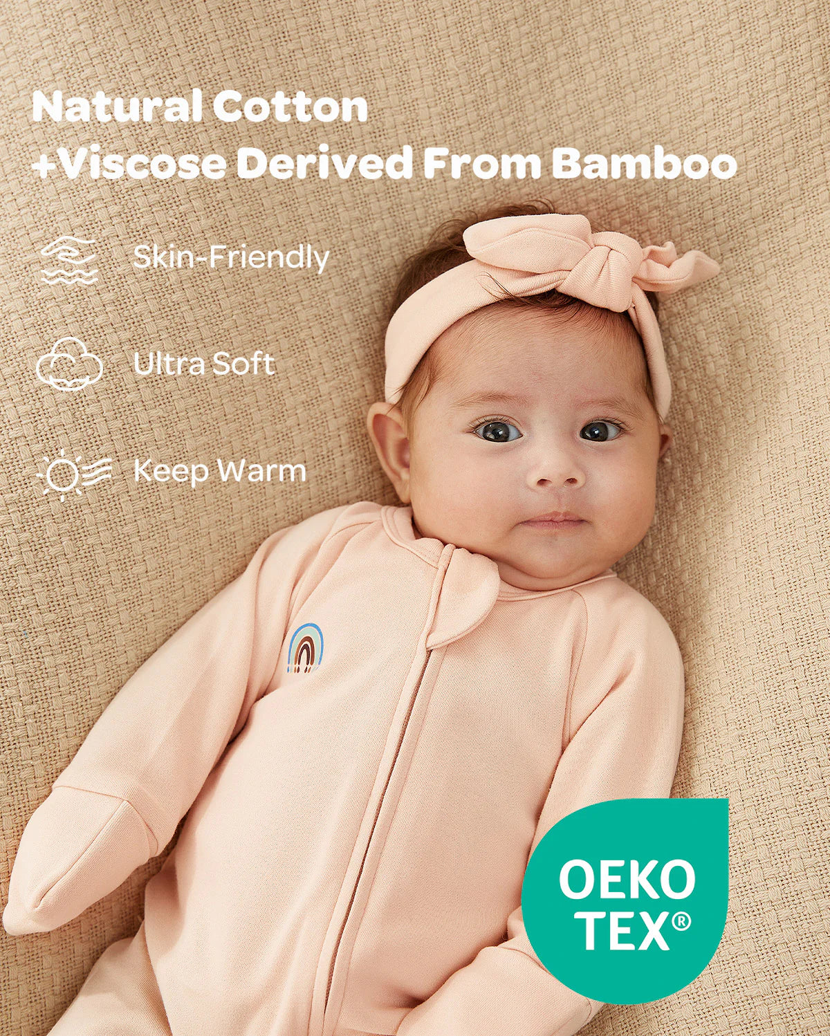 momcozy-baby-pajamas-newborn-sleepers-dull-brown-pinkish-grey image 3