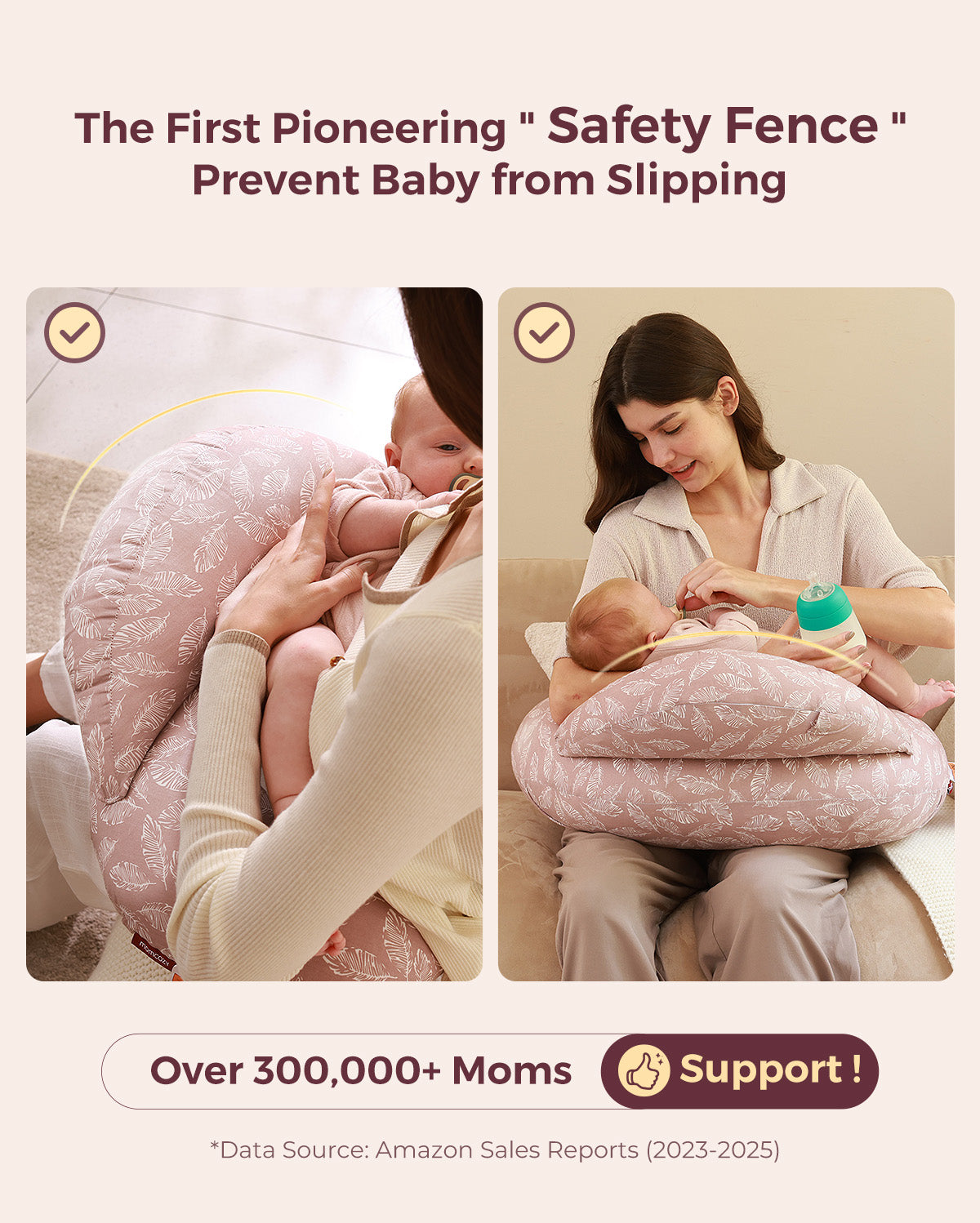 momcozy-multifunctional-and-adjustable-nursing-pillow-light-pink image 8