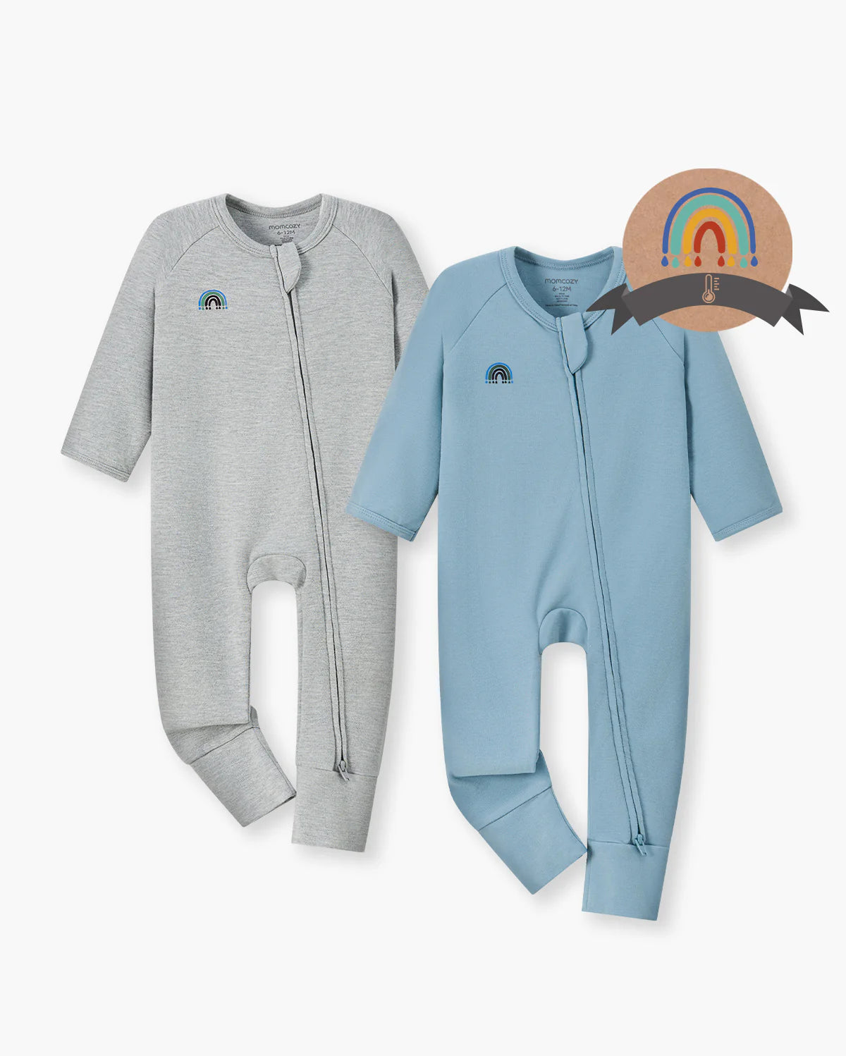momcozy-baby-pajamas-for-boys-girls-newborn-sleepers-blue-grey-2-pack image 6