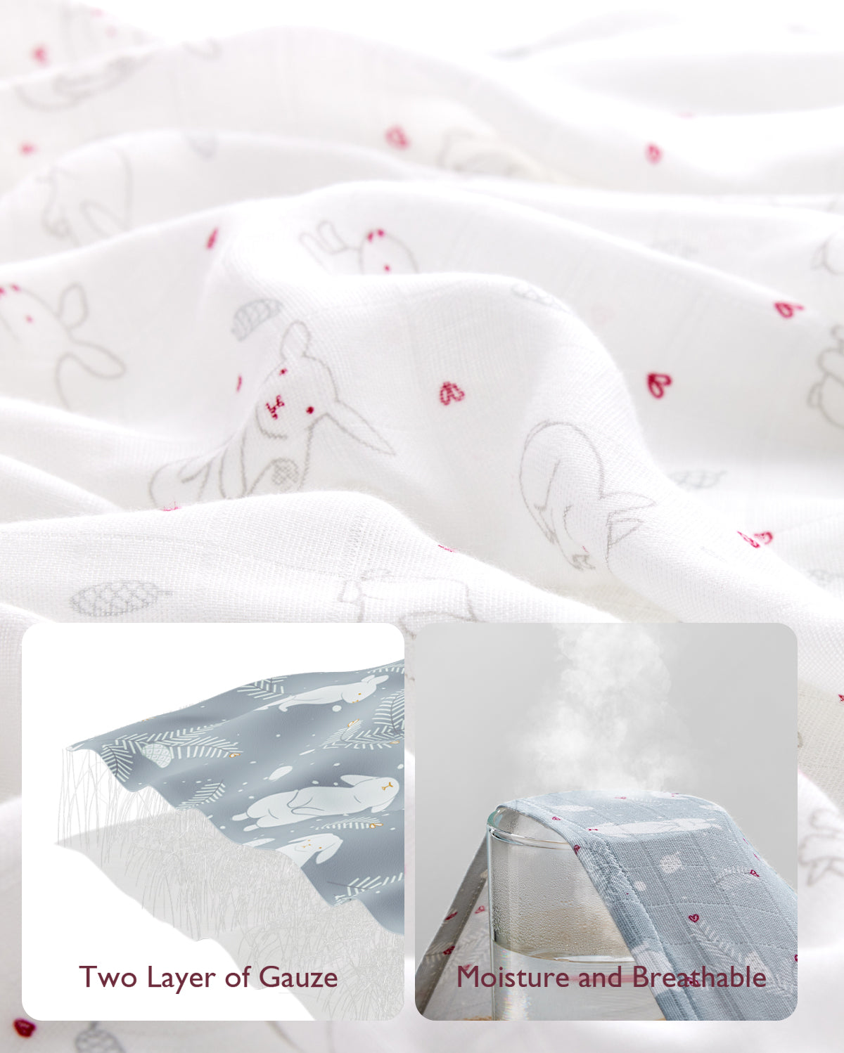 momcozy-softness-swaddle-blankets-lovely-rabbit-4-pack image 5