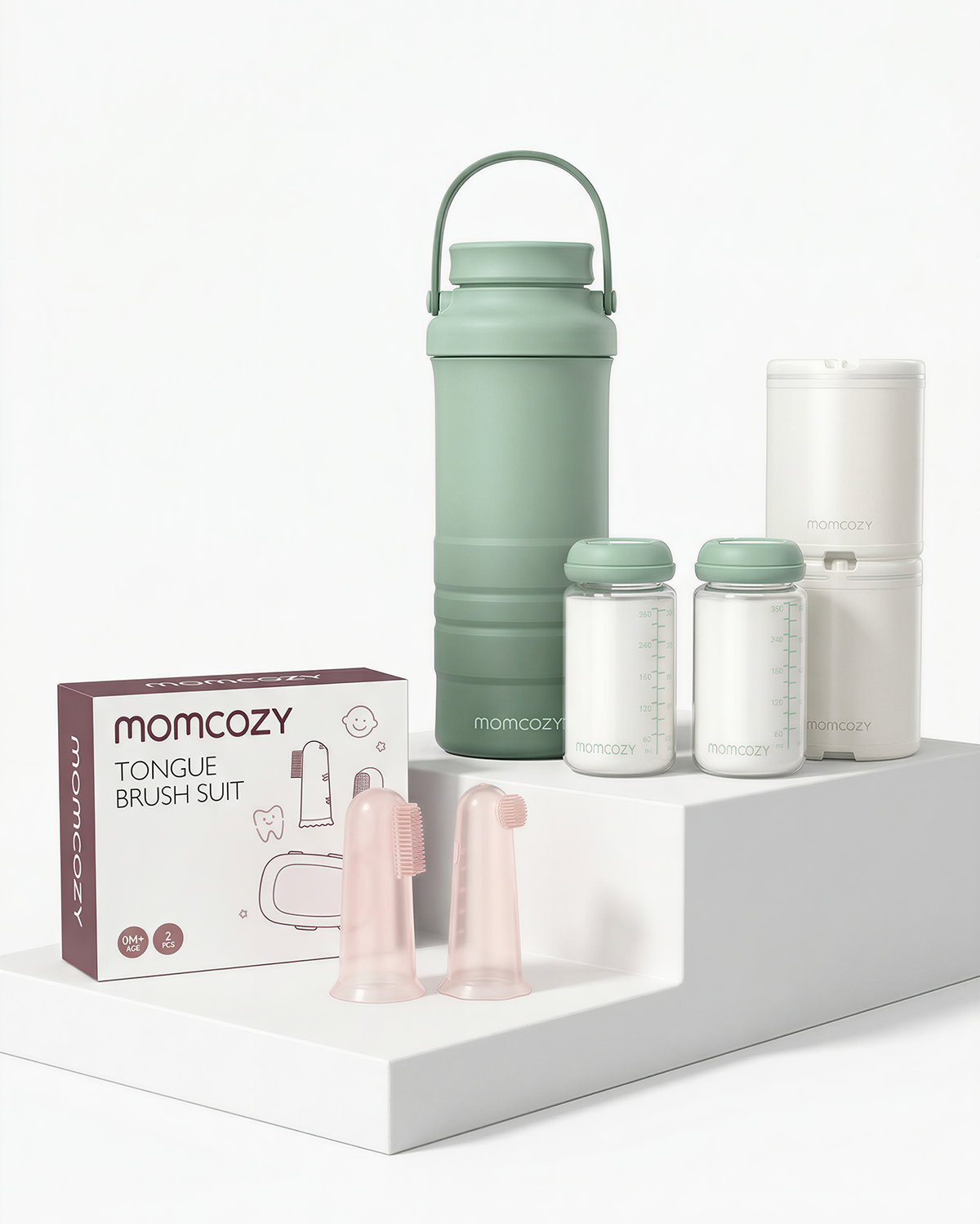 momcozy-on-the-go-baby-care-bundle-portable-breast-milk-cooler-finger-toothbrush image 1