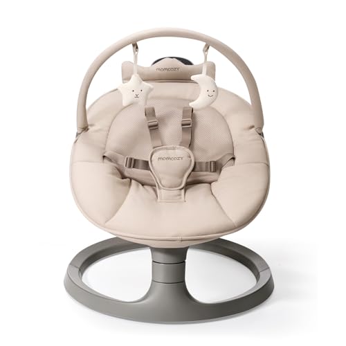 momcozy-2-in-1-electric-baby-swing-with-dual-arm-support-converts-to-toddler-sea image 8