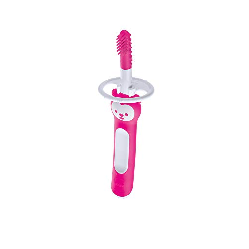mam-baby-toothbrush-and-gum-massager-3-months-with-safety-shield image 4