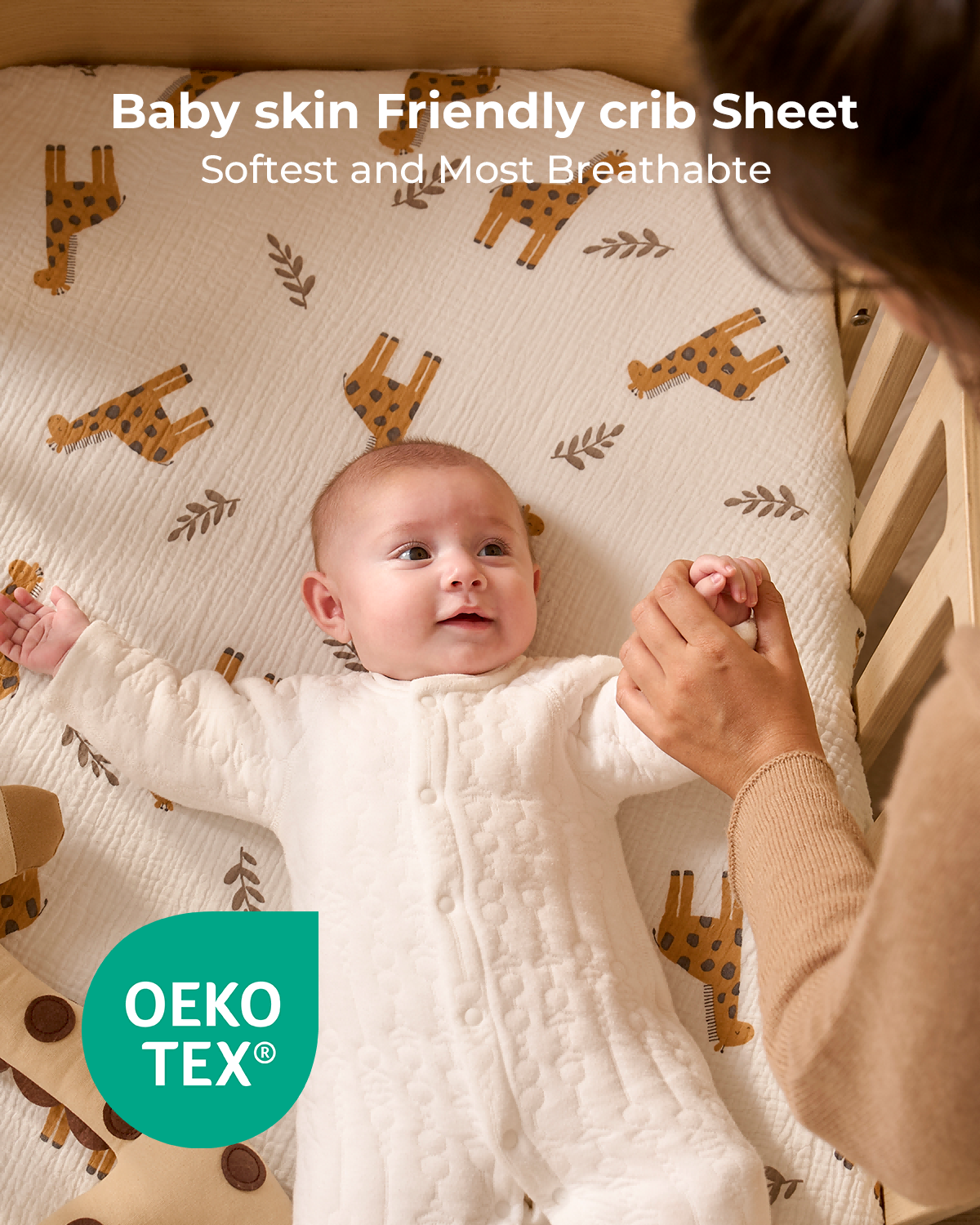 momcozy-muslin-fitted-crib-sheets-2-sizes-bravery-giraffe image 4