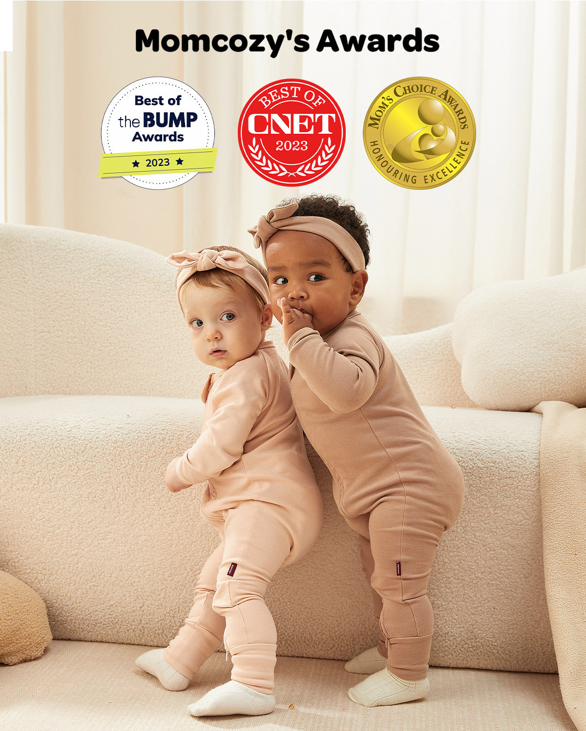 momcozy-baby-pajamas-newborn-sleepers-dull-brown-pinkish-grey image 5