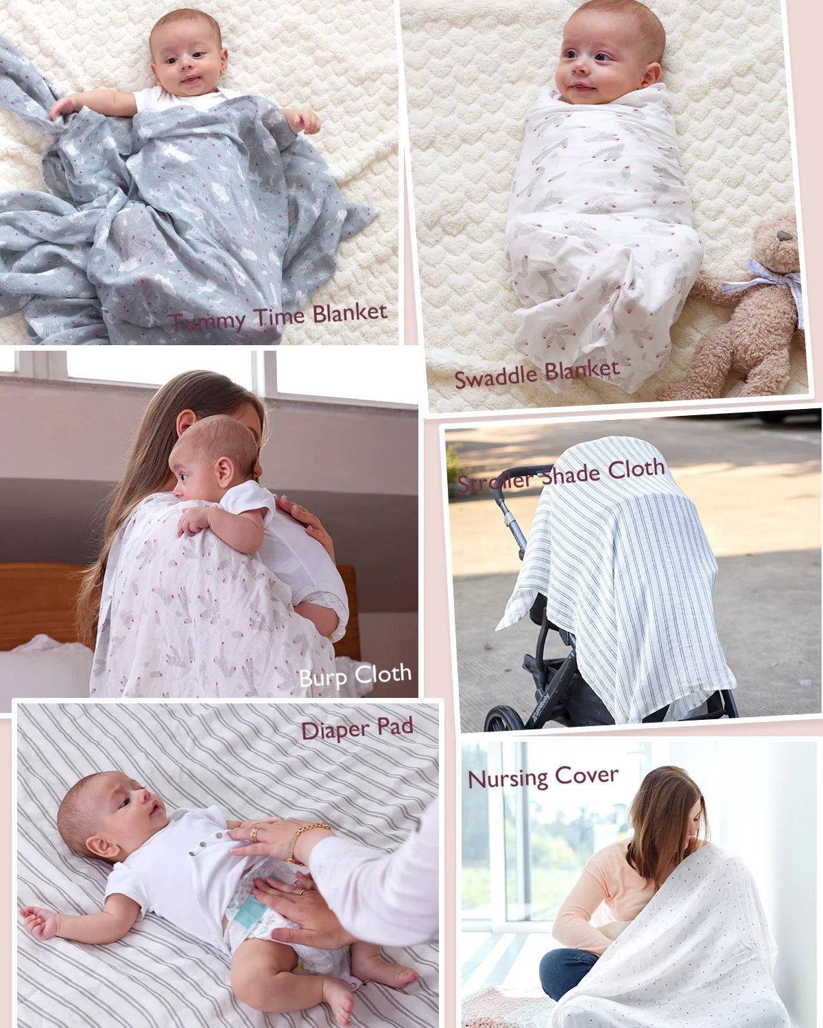 momcozy-softness-swaddle-blankets-lovely-rabbit-4-pack image 6