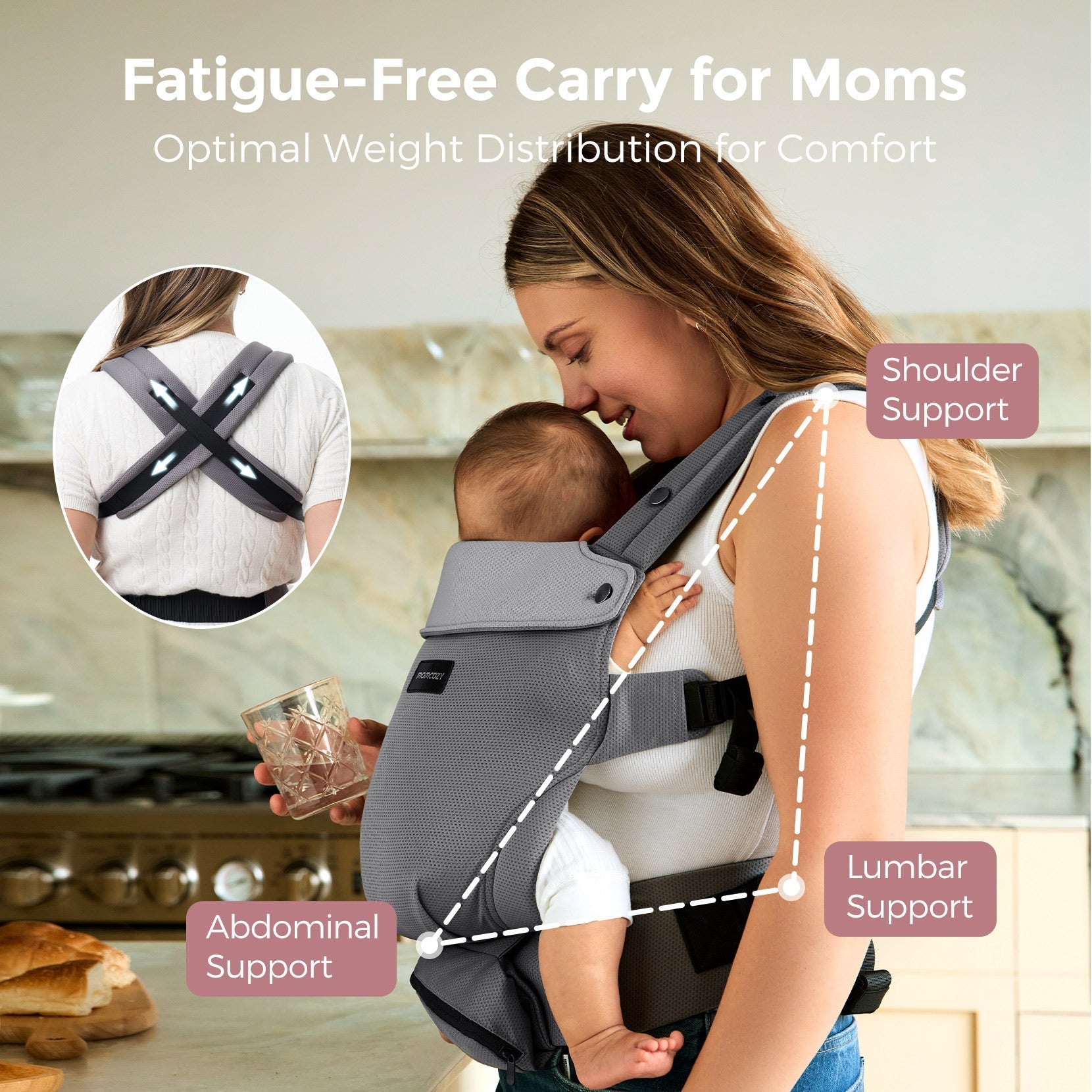 momcozy-baby-carrier-with-sunshield-purplish-grey image 4