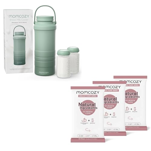 momcozy-22oz-portable-breast-milk-cooler-natural-breast-pump-wipes-bundle image 6